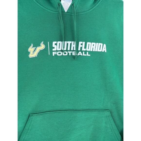Men's adidas Green South Florida Bulls Fashion Pullover Hoodie Size XL NWT - Picture 2 of 16